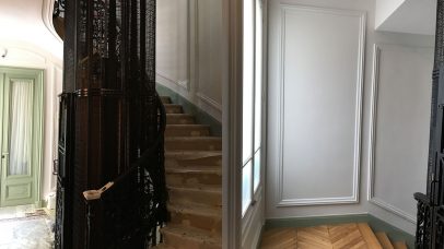 Amatex Rénovation - Cage d'escalier - Avenue George V - Paris